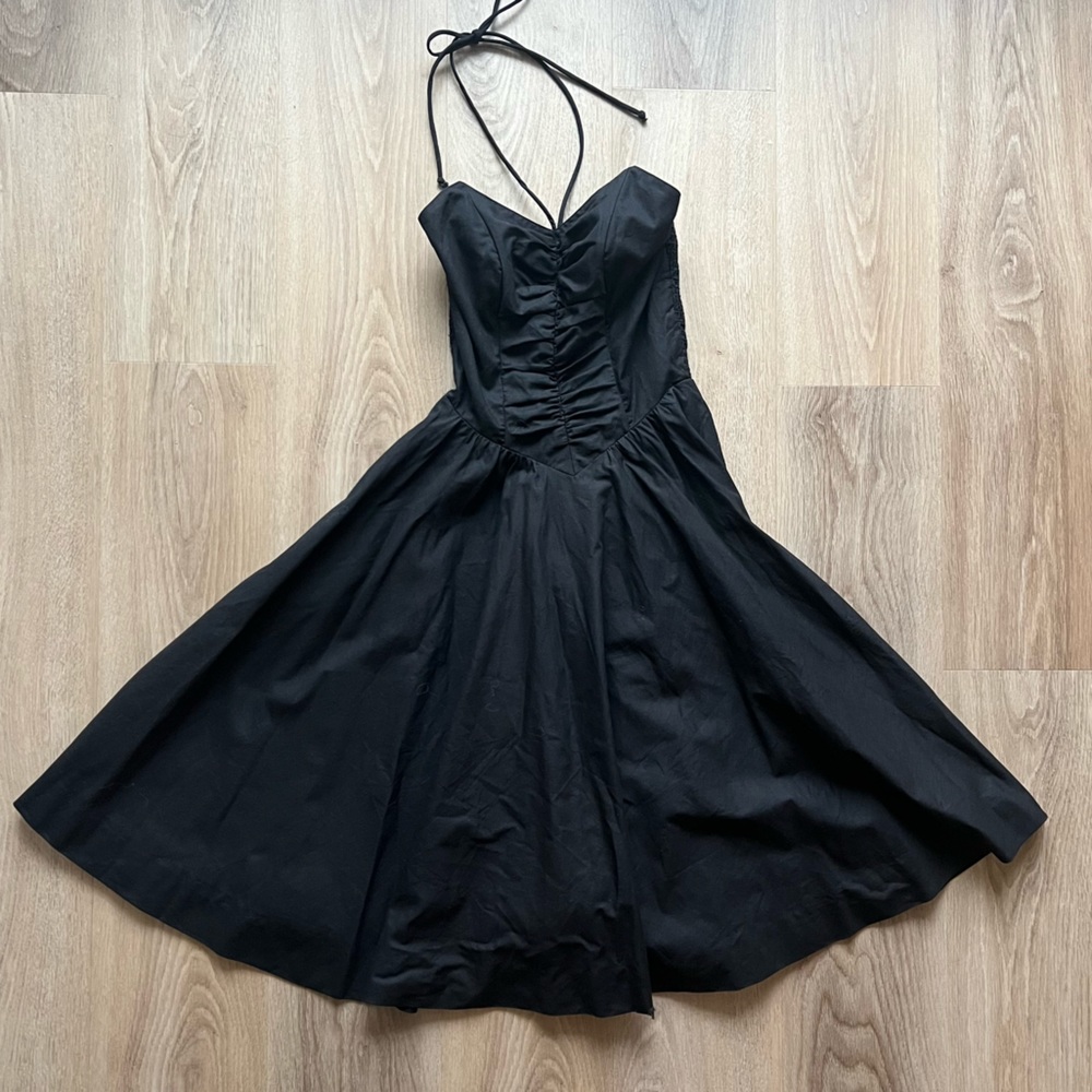 Vintage find! Unique black party dress size xs/s with brand new elastic!